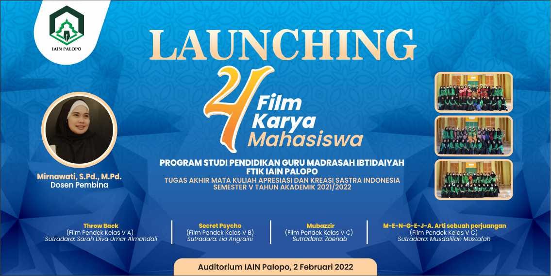 Berkreasi Tanpa Batas, Mahasiswa PGMI Luncurkan 4 Film Pendek