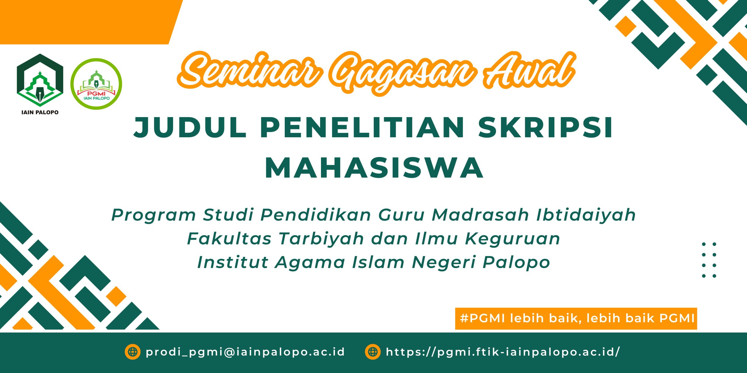 Seminar Gagawan Awal Skripsi Mahasiswa PGMI FTIK IAIN Palopo Menyongsong Era Penelitian Inovatif