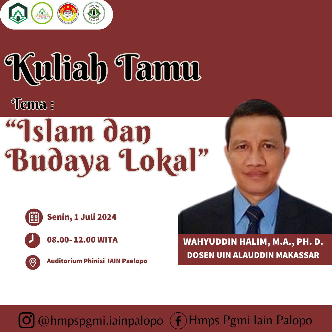 Hadirkan Pakar Studi Budaya UIN ALauddin Makassar, PGMI IAIN Palopo Selenggarakan Kuliah Tamu ‘Islam dan Budaya Lokal’