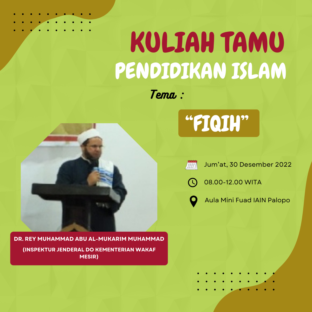 Mahasiswa PGMI IAIN Palopo Mendalami Ilmu Fiqih Bersama Dr. Rey Muhammad Abu Al-Mukarim Muhammad