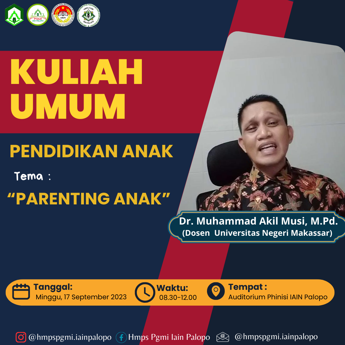 Dibekali Rahasia Mendidik Anak: Seminar Parenting PGMI IAIN Palopo Gaungkan Pola Asuh Cinta dan Logika