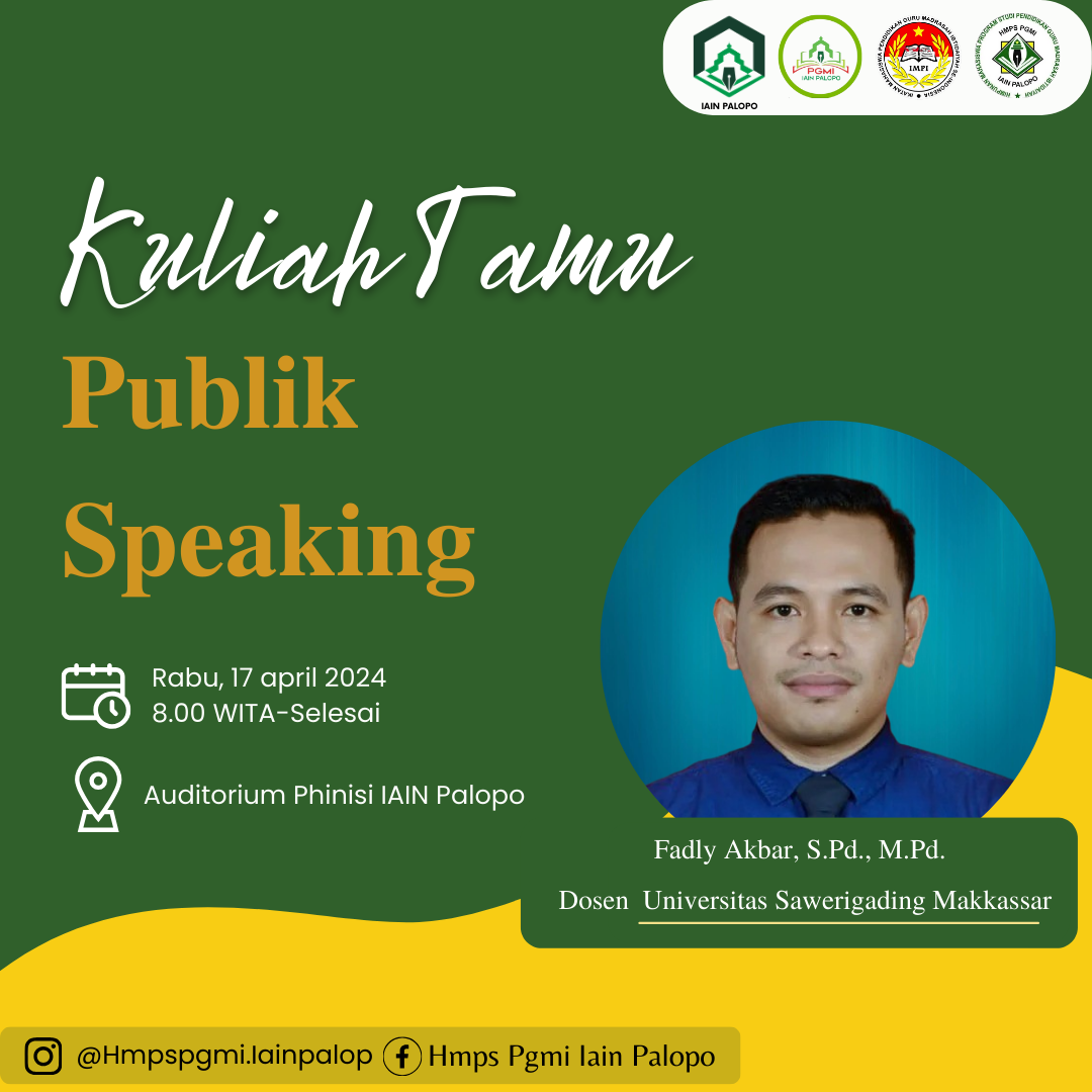 Asah Keterampilan Public Speaking, PGMI IAIN Palopo Hadirkan  Dosen Universitas Sawerigading Makassar