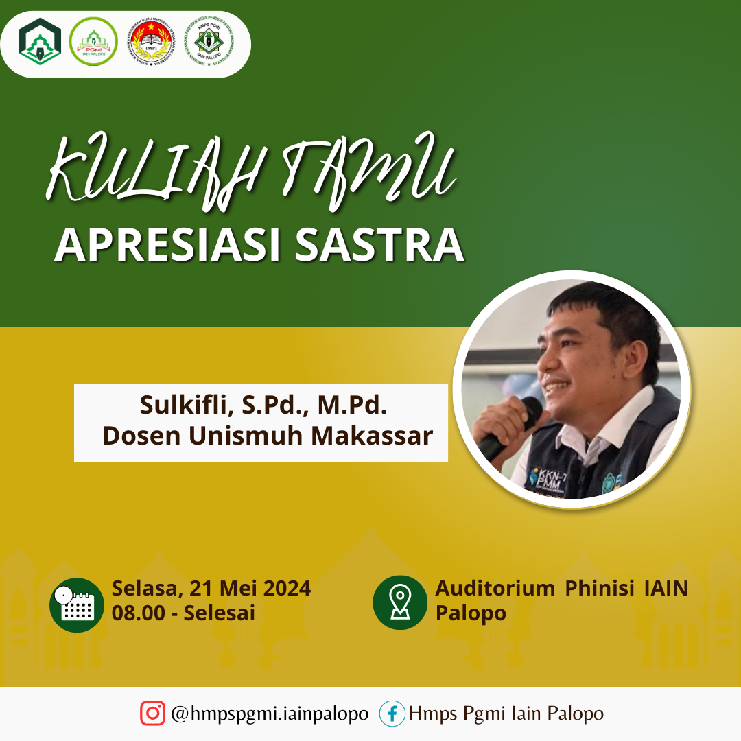 PGMI IAIN Palopo Laksanakan Kuliah Tamu ‘Apresiasi Sastra’ Hadirkan Akademisi sekaligus Praktisi dari Unismuh Makassar