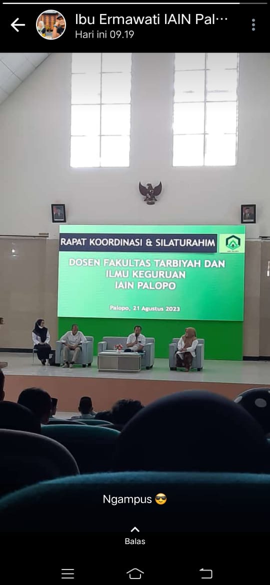 Awali Tahun Akademik 2023/ 2024, PGMI IAIN Palopo Ikuti Rapat Koordinasi FTIK IAIN Palopo